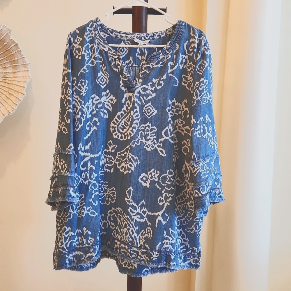 Paisley chambray